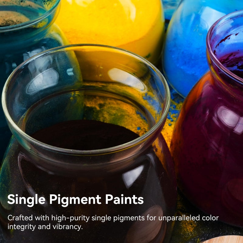 PHOENIX Professional Watercolor Paint - Single Watercolor Half Pan - Transparent Yellow 653 - Image 3